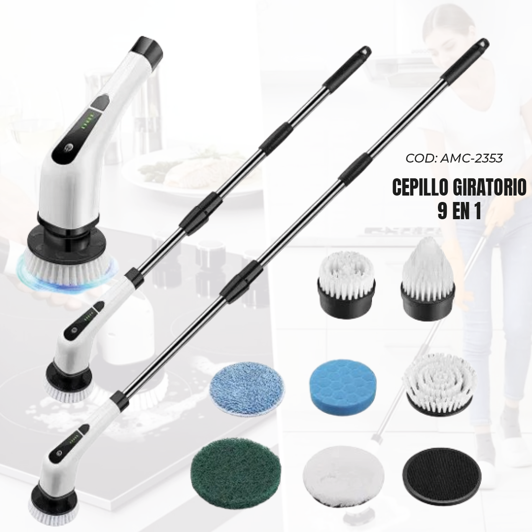 Cepillo Giratorio De Limpieza 9 En 1