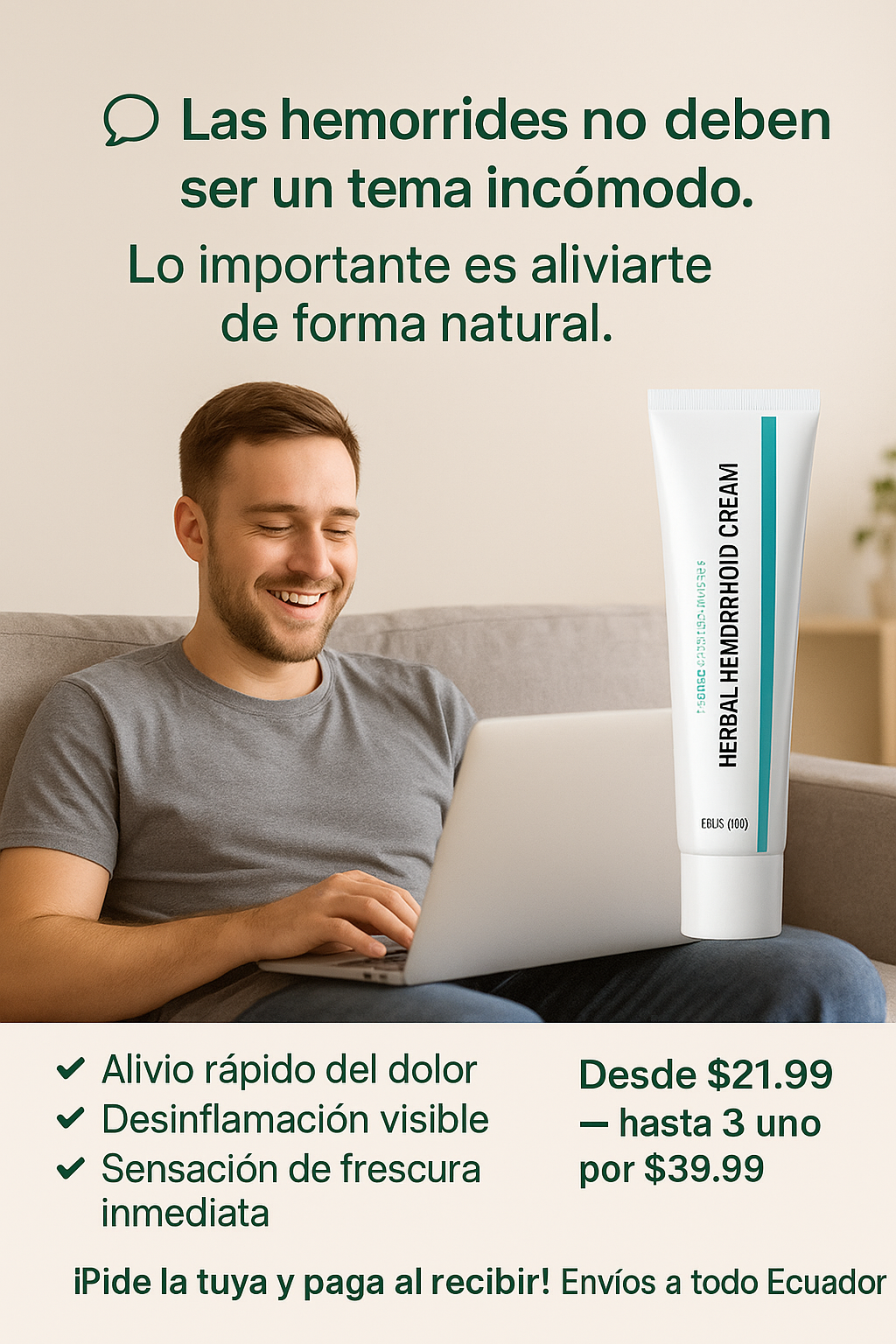 NUEVA Crema Herbal para hemorroides