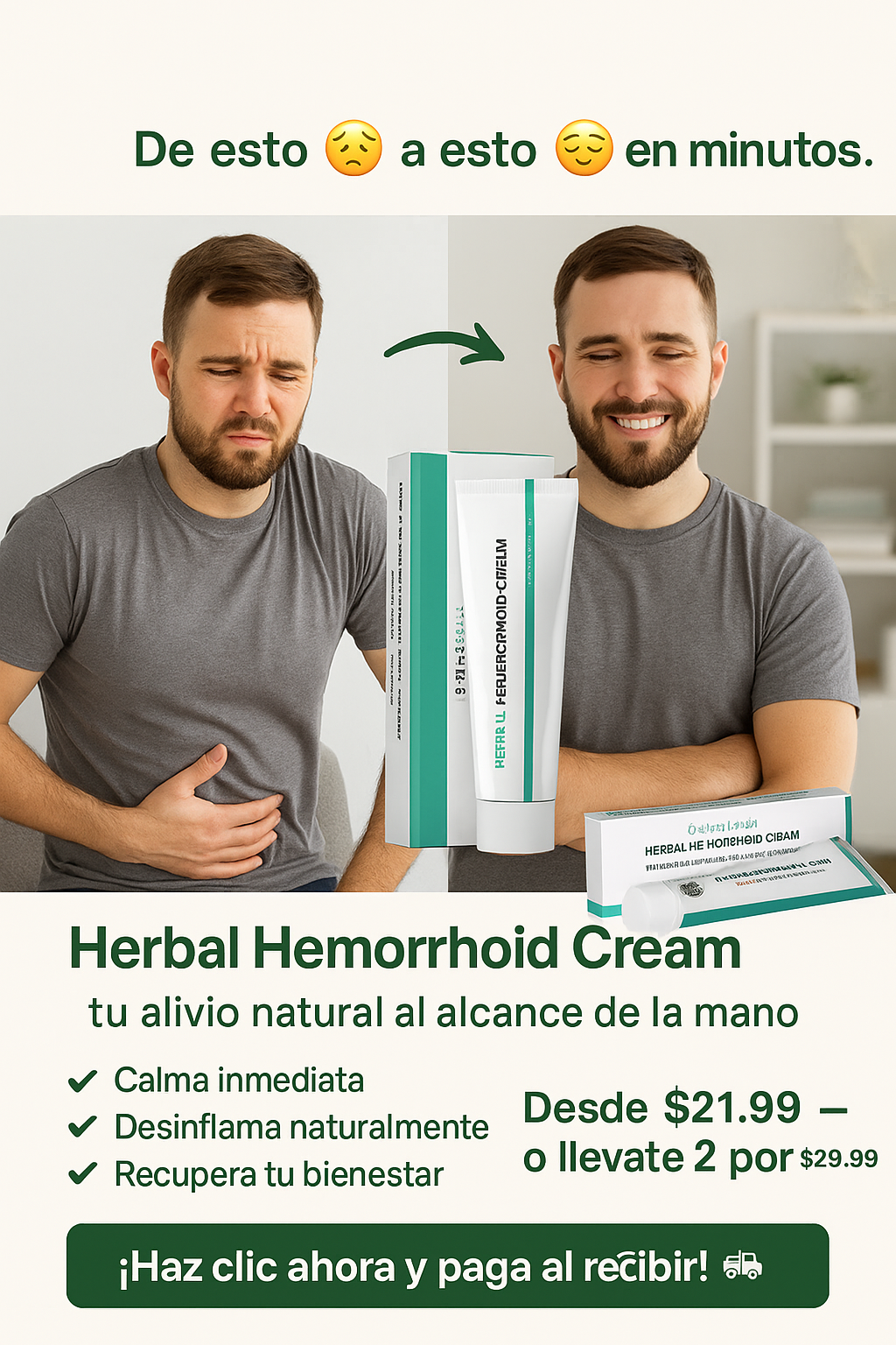 NUEVA Crema Herbal para hemorroides